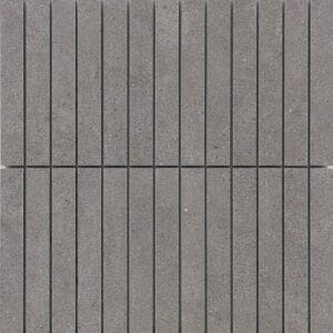 Gray outdoor concrete pavers with linear design for patio, walkway, or garden renovation, ideal for durable and stylish landscaping.