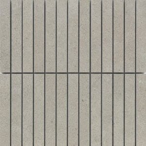 Grey concrete paving stones with black grout lines, suitable for outdoor patios and walkways.