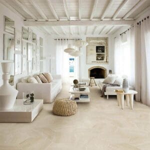 Tile Samples 41 White living room with cozy sofas and modern decor, ideal for home renovation and interior design projects. Perfect for remodeling and furniture shopping at Builders Warehouse Online.