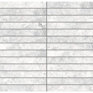 Elegant white stone tile surface, ideal for home renovation, kitchen backsplashes, and bathroom walls. Durable and stylish grey and white patterned stone tiles from Builders Warehouse Online.