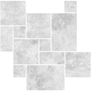 Light gray marble tile pattern for builders and renovation projects.