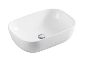 Luxury white ceramic bathroom sink bowl, modern basin for vanity and washbasin installations, durable and stylish bathroom fixture.