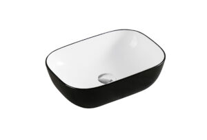 CURO Above Counter Basin in Back and White