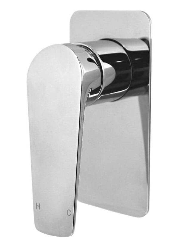 Sleek modern thermostatic shower mixer tap with chrome finish, easy to install and perfect for bathroom renovations.