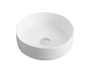 JAMIE Above Counter Basin in Matte White Finish