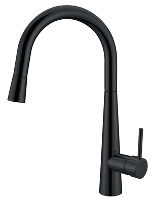 JESS Goose Neck Sink Mixer with Pull Out Magnet Head in Matte Black