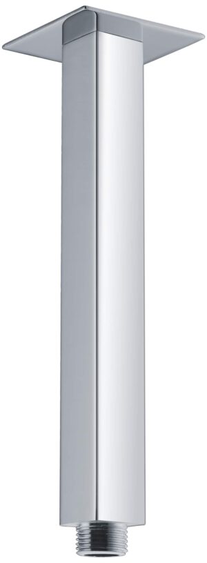 DOCCIA 200mm Square Ceiling Dropper - Chrome