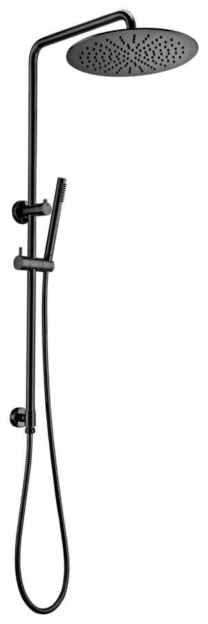 CURO Multifunction Shower Rail Matte Black Slimline Handpiece
