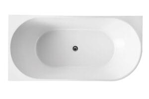 Modern white bathtub, ideal for bathroom remodeling and renovation, available at Builders Warehouse Online for easy home improvement upgrades.