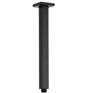 DOCCIA 400mm Square Ceiling Dropper - Matte Black