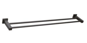 QUBI 750mm Double Towel Rail - Matte Black