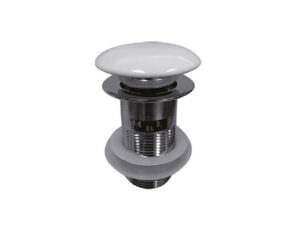 32mm with Overflow Ceramic White Pop Up Waste