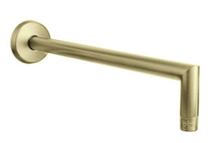 DOCCIA Round L Shaped Shower Arm -  Brushed Brass