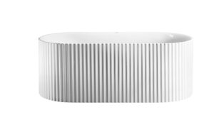 PIAZA Round Free Standing Bath Tub 1480mm - Matte White