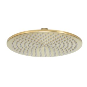 DOCCIA 200mm Round Shower Head - Brushed Brass