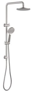 NIKO Multifunction Shower Rail Brushed Nickel Round Handpiece