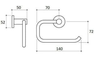- High-quality door handle technical drawing with precise measurements and modern design for building and renovation projects.