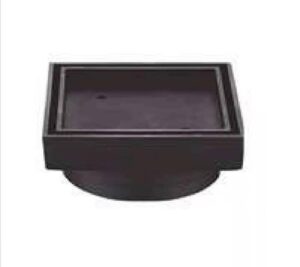 115 x 115mm Tile Insert Shower Grate - Matte Black
