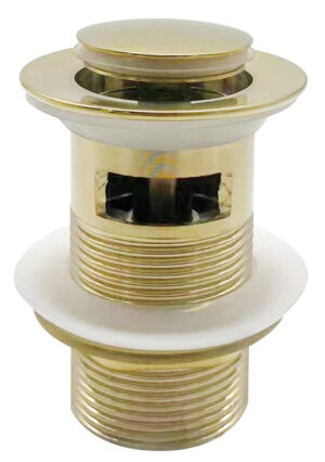 32mm with Overflow Brushed Brass Pop Up Waste