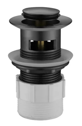 32mm with Overflow Gun Metal Pop Up Waste