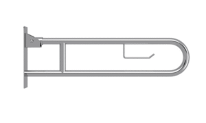 MOBI CARE U Shape Folding Grab Rail - Stainless Steel