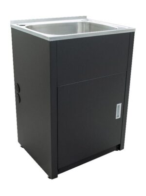 LAVASSA 45L Laundry Trough and Cabinet - Matte Black