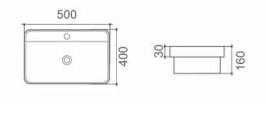 Heavy-duty kitchen sink with dimensions 500x400mm, featuring a durable surface and ergonomic design for modern homes. Ideal for renovation projects and residential installations. Same-day delivery available.
