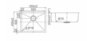 13. High-quality kitchen sink with durable stainless steel design, ideal for modern kitchens, featuring easy installation and rust resistance for long-lasting use.