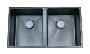 NIXON Double Bowl Undermount Sink - Gun Metal