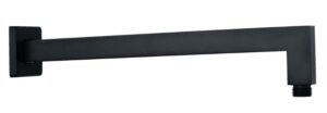 DOCCIA 35cm Square L Shape Shower Arm in Matte Black