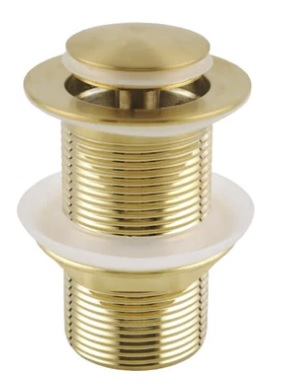 32mm without Overflow Brushed Brass Pop Up Waste