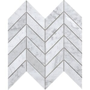 Elegant marble herringbone tile pattern for bathroom or kitchen backsplash, durable and stylish natural stone design. Perfect for modern renovation projects.
