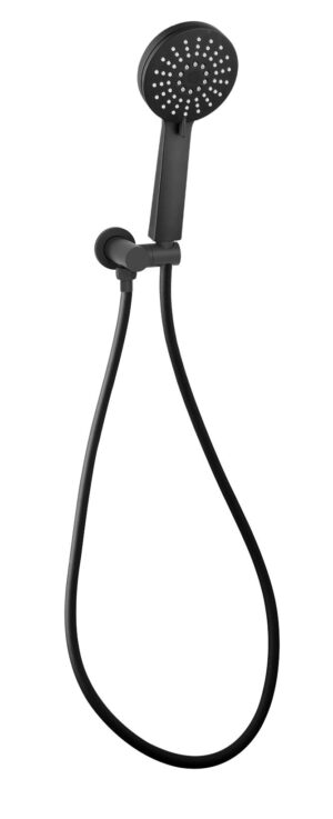 RAINJET Round Shower Head on Bracket - Matte Black