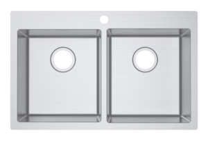 IMPACT Double Bowl Sink with Tap Hole
