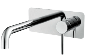 JESS Curved Spout Basin/Bath Set Brushed Nickel