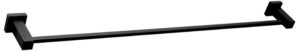 QUBI 600mm Single Towel Rail - Matte Black