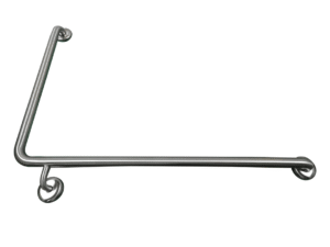 MOBI CARE 950x600mm Grab Rail -  Stainless Steel (RH Facing Toilet)
