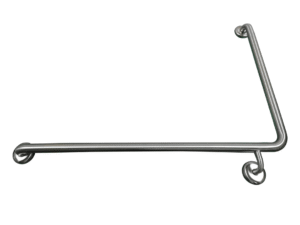 MOBI CARE 950x600mm Grab Rail - Stainless Steel (LH Facing Toilet)