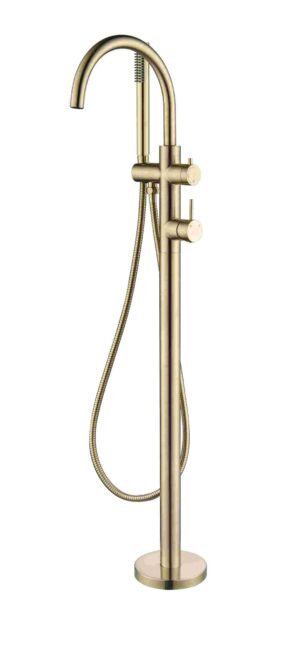 JESS Free Standing Bath Set - Brushed Brass