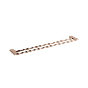 KENZO 750mm Double Towel Rail - Champagne Copper