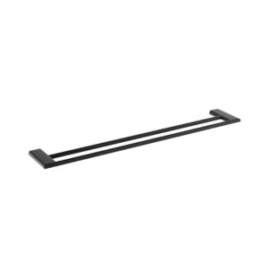 KENZO 750mm Double Towel Rail - Matte Black