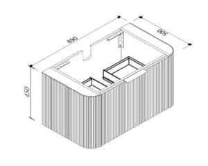 High-quality wooden bathtub with modern design, measuring 880mm x 500mm x 450mm, perfect for stylish home bathroom renovations and DIY kitchen and bathroom installations.