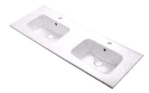 Ceramic Double Bowl Top SQ120DB