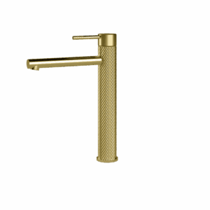 TIARA Tower Mixer in brushed brass – luxury bathroom tapware