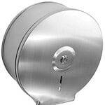 Heavy-duty stainless steel paper towel dispenser for commercial and industrial use, designed for durability and easy maintenance. Ideal for restrooms, kitchens, and public facilities.