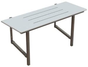 AS 1428.1 Accessibility Compliance: Essential Guide 4 Heavy-duty outdoor workbench with sturdy metal legs and a durable white surface, ideal for construction sites, workshops, and gardening tasks. Perfect for rugged outdoor use and storage.