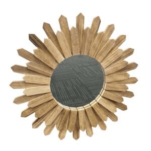 Paulownia Round Spike Mirror 46cm Self Paint