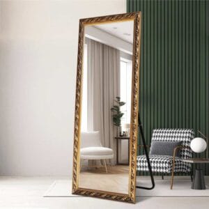 French Style Full Length Mirror 80cm x 180cm Gold Decorative Freestanding Dressing Mirror