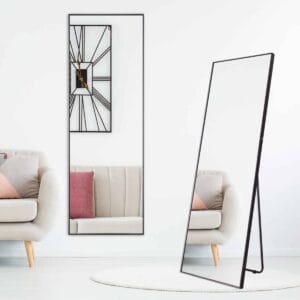 Rectangular Classic Mirror 70cm x 170cm Black Aluminium Alloy Frame Full Length