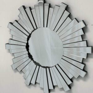 Besty Frameless Sunburst Wall Mirror 80cm Minimalist Beveled Design